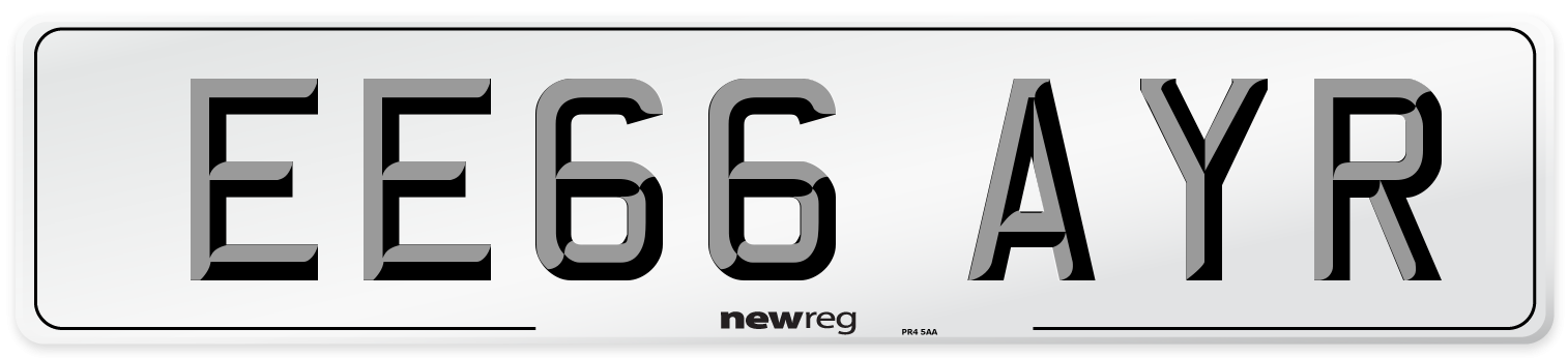 EE66 AYR Number Plate from New Reg